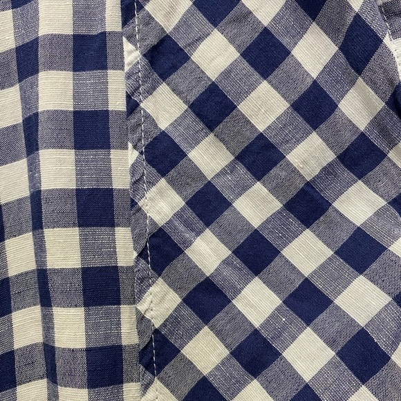 Maeve Anthropologie Flounce Gingham Buttoned Down Blouse Top - Picture 4 of 10